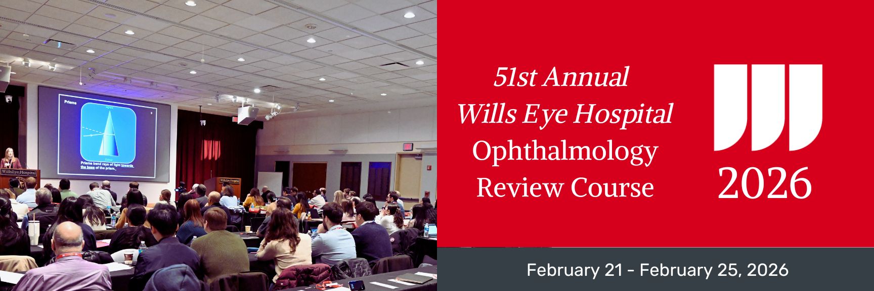 Wills Eye Hospital Ophthalmology Review Course 2026 Banner